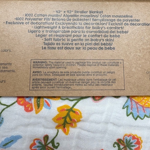 CHICK PEA 🧡 MUSLIN STROLLER BLANKET - Picture 6 of 9